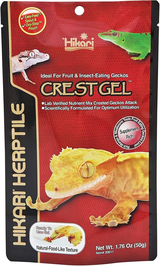 Hikari CrestGel Food for Fruit and Insect-Eating Geckos, 1.76 oz (50g)