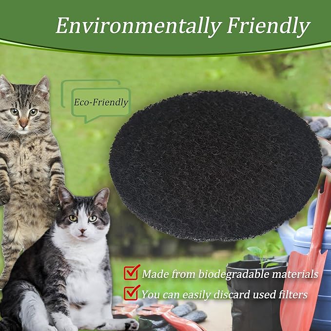 6 Pack Cat Litter Box Replacement Filters Compatible with Petmate Booda Dome Cat Litter Box – Activated Carbon Charcoal Filters to Absorb Odors and Control Damp for Keeping Fresh