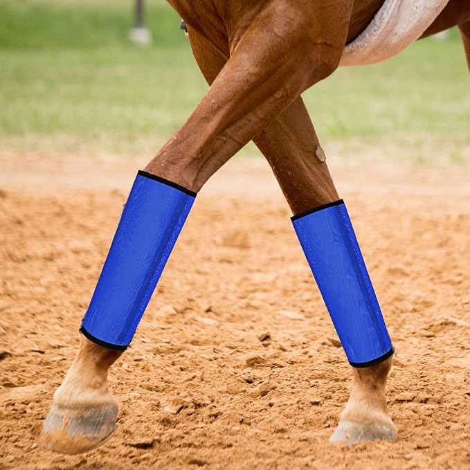 Jexine Set of 8 Mesh Fly Boots for Horse Loose Breathable Mesh Horse Boots Protective Horse Leg Wraps Horse Leggings for Preventing Flies and Mosquitoes Bites