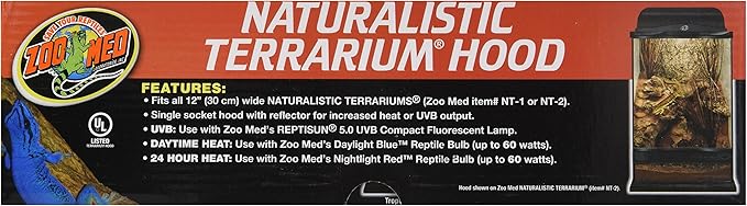 Zoo Med Naturalistic Terrarium Hood, 12-Inch