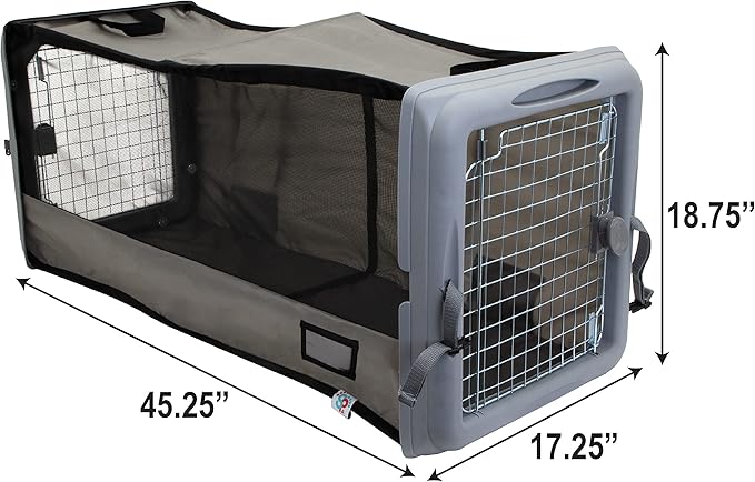 SPORT PET Large Pop Open Kennel, Portable Cat Cage Kennel, Waterproof Pet bed, Travel Litter Collection