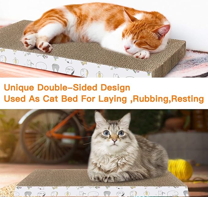 Cat Scratcher 4 PCS Cat Scratch Pad Reversible Scratcher Scratching Texture Design Durable Scraper
