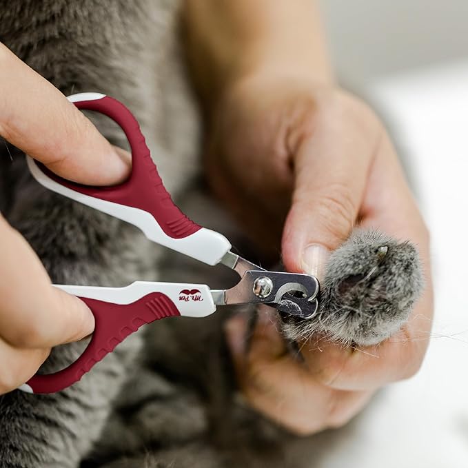 Mr. Pen- Cat Nail Clipper, Wine & White Cat Nail Trimmer, Cat Nail Clippers, Cat Claw Clippers, Cat Clippers for Nails, Pet Nail Clippers, Kitten Nail Clipper, Small Dog Nail Clipper Cat Claw Trimmer