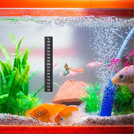 NOLITOY 30 pcs Aquarium Thermometer Strips, Fish Tank Thermometer Sticker Numeric Color Change Sticker for Brewing Testing