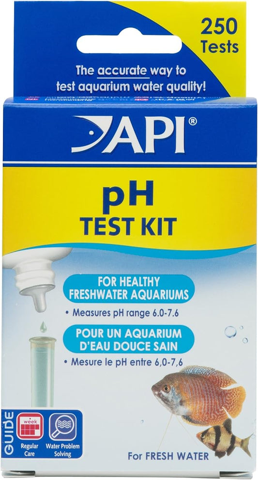 API PH TEST KIT 250-Test Freshwater Aquarium Water pH Test Kit, 4 Piece Set