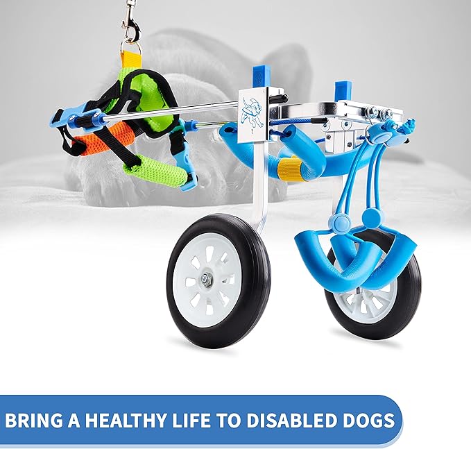 Adjustable Dog Wheelchair for Back Legs| Pet Wheelchairs with Disabled Hind Legs Walking|Stabel & Light Weight (7-Size) (XXS)