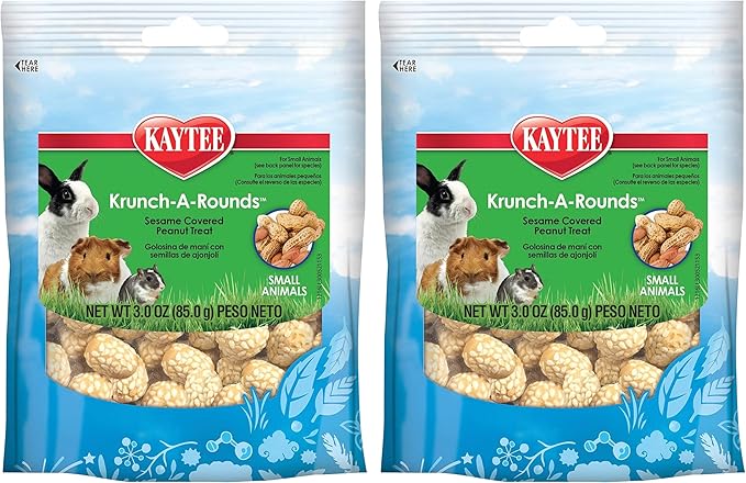 Krunch-A-Rounds Treat for Small Animals 3 oz (Pack of 2)