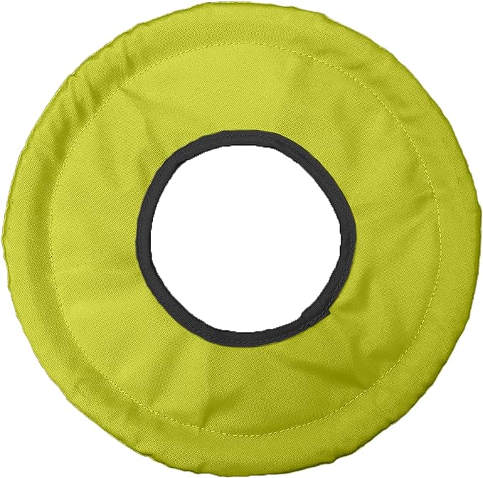Nerf Dog Trackshot Toss and Tug Ring Dog Toy, Lightweight, Durable and Water Resistant, 9 Inches, For Medium/Large Breeds, Single Unit, Green/Black
