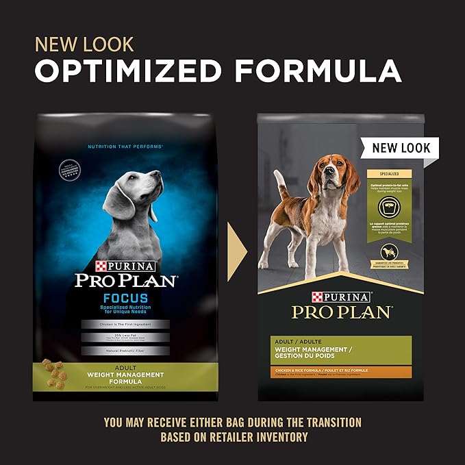 Purina Pro Plan Weight Management Dog Food With Probiotics for Dogs, Chicken & Rice Formula - 6 lb. Bag