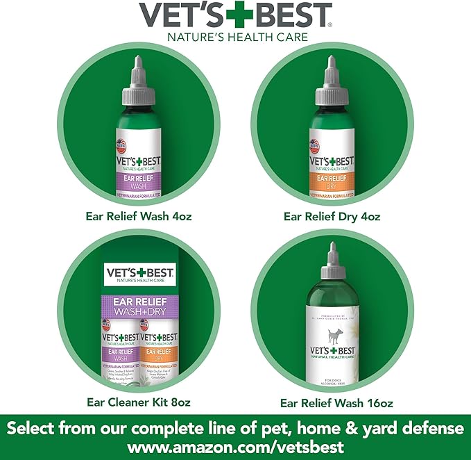 Vet's Best Dog Ear Relief Wash, 4 oz