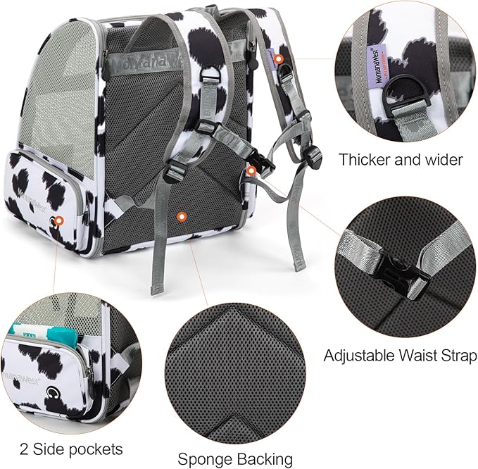 Montana West Cat Carrier Backpack for Small Medium Dog & Puppies with Breathable Mesh for Hiking Camping Backpack Travel Bag