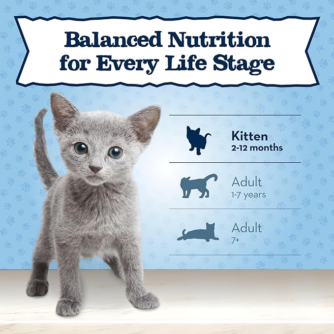 Blue Buffalo Baby BLUE Natural Kitten Wet Cat Food, Healthy Growth Formula with DHA, Chicken Recipe Multi-Pack, 3-oz. Cans (24 Count)