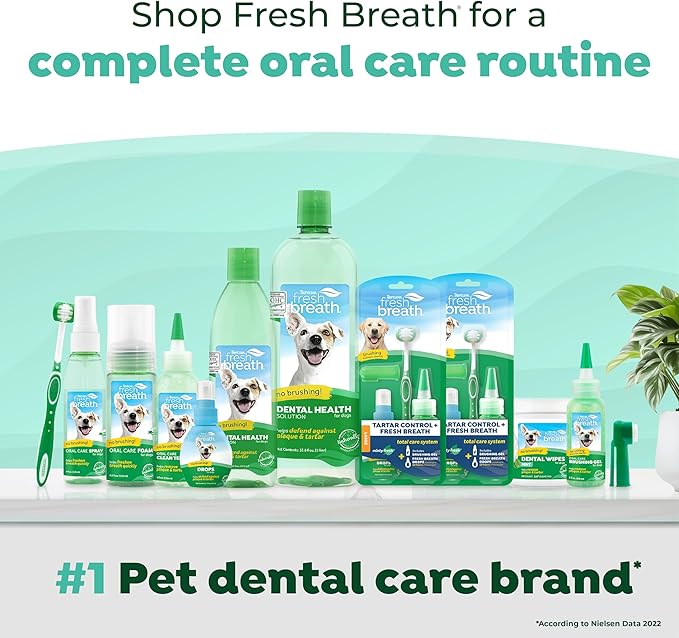 TropiClean No Brushing Gel | No more Dog Toothpaste and Toothbrush | Breath Gel for Dogs | Dental Gel Plaque Remover | Made in the USA | 4 oz.