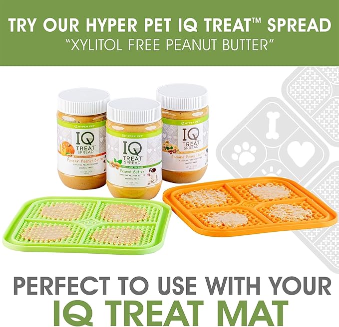 Hyper Pet IQ Treat Lick Mat for Dogs, Dog Slow Feeder & Cat Lick Mats | Great Alternative to Slow Feeder Dog Bowls & Cat Slow Feeders | Perfect Dog Licking Mat, Cat Puzzle Feeder & Dog Enrichment Toys