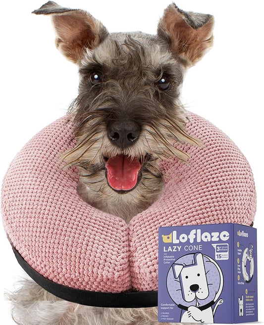 Soft Inflatable Dog Cone Collar for Large Medium Small Dogs Cats After Surgery - Dog Neck Donut, E Collar, Elizabethan Collar Alternatives for Dogs Recovery