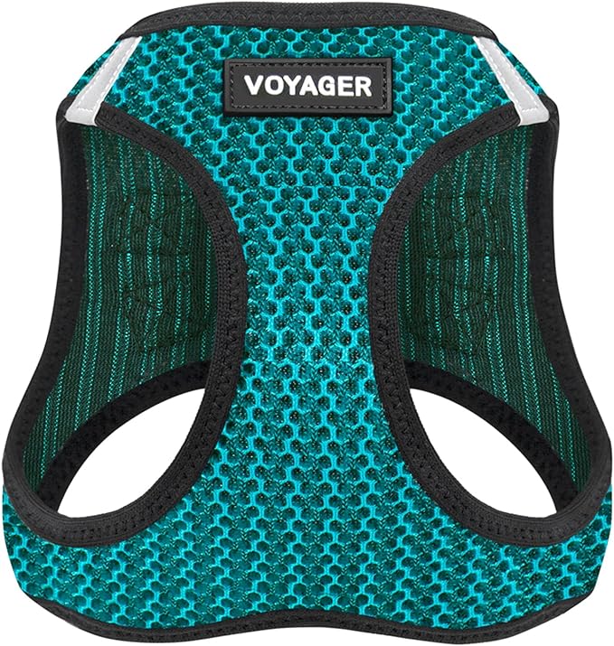 Voyager Step-in Air Dog Harness - All Weather Mesh Step in Vest Harness for Small and Medium Dogs and Cats by Best Pet Supplies - Harness (Turquoise 2-Tone), XL (Chest: 20.5-23")