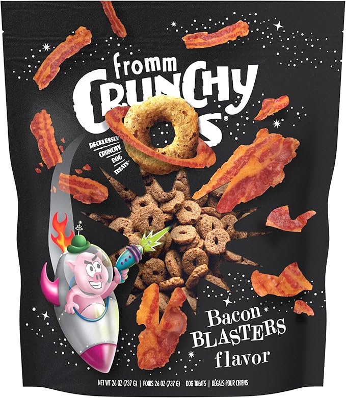 Fromm Crunchy Os Bacon Blasters Flavor Dog Treats - Premium Crunchy Dog Treats - Bacon Recipe - 26 oz