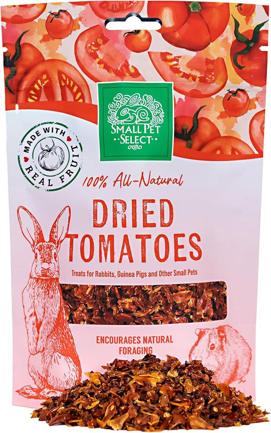 Small Pet Select - Dried Tomato Flakes, a Natural Treat for Rabbits, Guinea Pigs, and Rats, 2oz