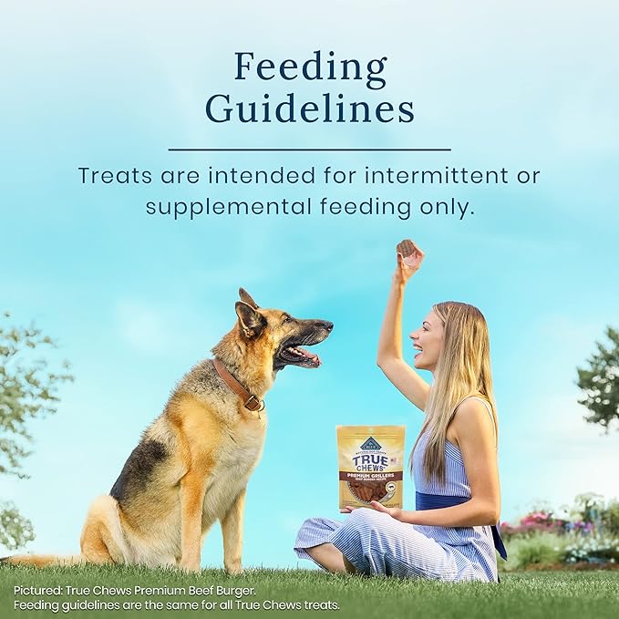 Blue Buffalo True Chews Premium Natural Dog Treats, Chicken and Apple Sausage 12 oz bag