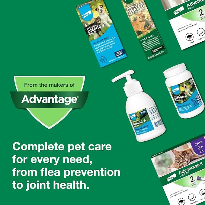 Advantage II Small Cat Vet-Recommended Flea Treatment & Prevention | Cats 5-9 lbs. | 6-Month Supply