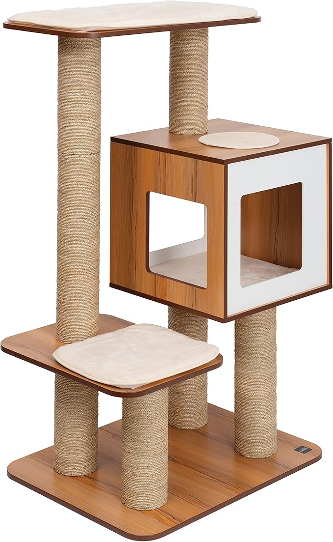 Catit Vesper High Base Giant Cat Tree, Cat Furniture, Walnut