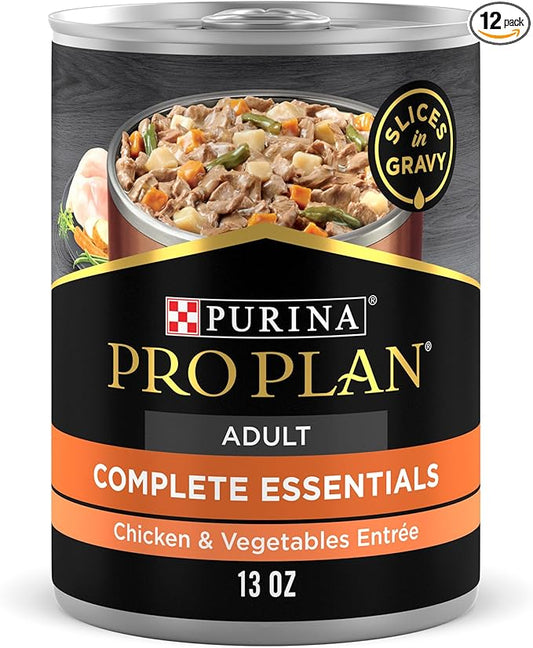 Pro Plan High Protein Wet Dog Food - Chicken & Vegetable Entrée - (12) 13oz Cans