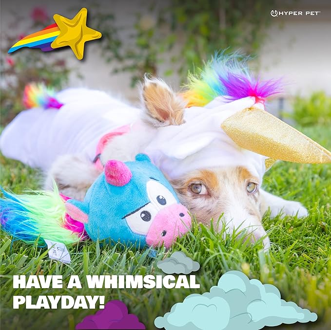 Hyper Pet Doggie Tail & Unicorn Pal Interative Plush Dog Toys - 2 Pack Value Pack (Interactive Dog Toys That Wiggles, Vibrates & Barks–Dog Toys for Boredom & Stimulating Play) Colors May Vary