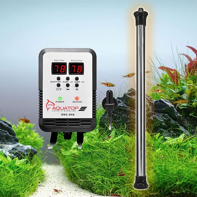 Aquatop Digital Controller & 800-Watt Titanium Aquarium Heater Combo