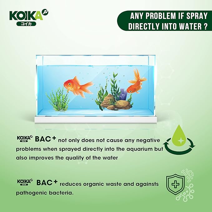 BAC+ Aquarium Probiotics, Immunity Boosting, Disease Resistance & Improve The Digestive System (BAC+,120ml)