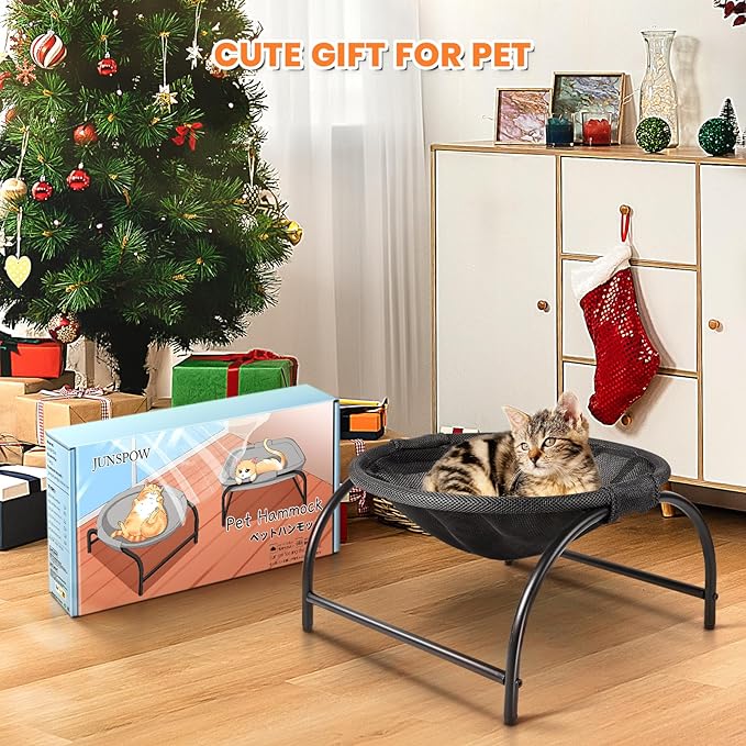 Cat Bed Dog Bed Pet Hammock Bed Cat Sleeping Cat Supplies Pet Supplies Whole Wash Stable, Detachable & Breathable Easy Assembly Indoors Outdoors, 16.9 in x 16.9 in x 9.5 in