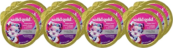 Solid Gold Wet Dog Food for Small Dogs - Mighty Mini Grain Free Wet Dog Food Made with Real Chicken, Chickpeas and Pumpkin - for Puppies, Adult & Senior Small Breeds with Sensitive Stomachs