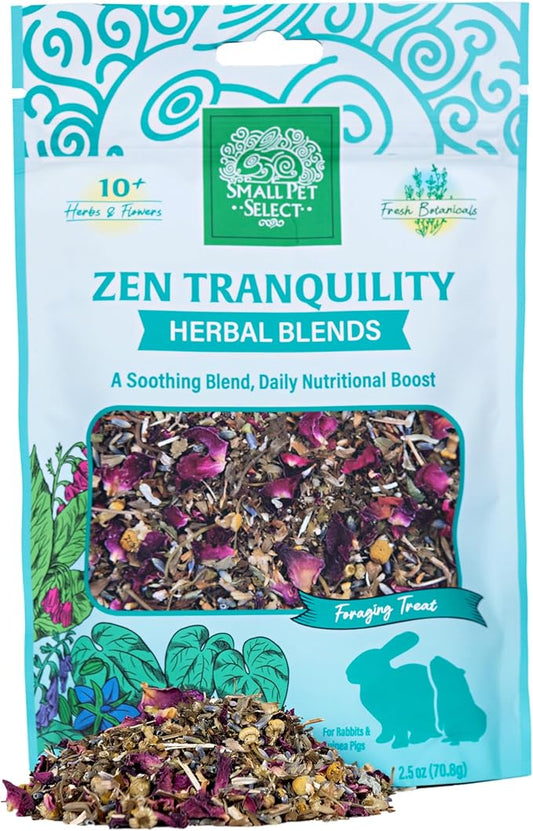 Small Pet Select - Zen Tranquility Herbal Blend, a Natural Herbal Treat for Rabbits and Guinea Pigs, 2.5oz