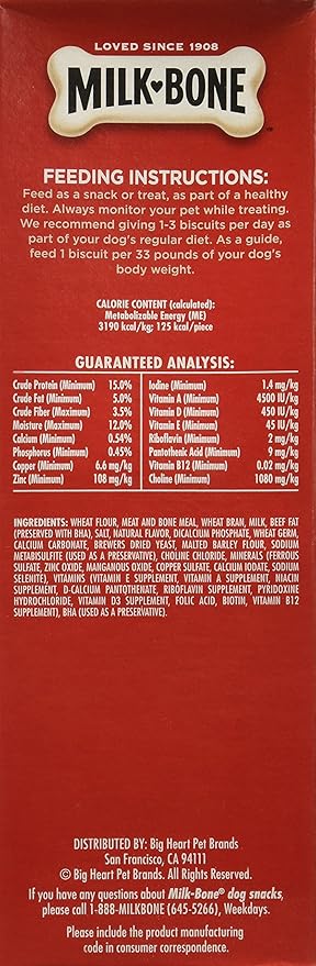 Milkbone Dog Biscuits 799186 12-Pack Bisc Large For Pets, 24-Ounce