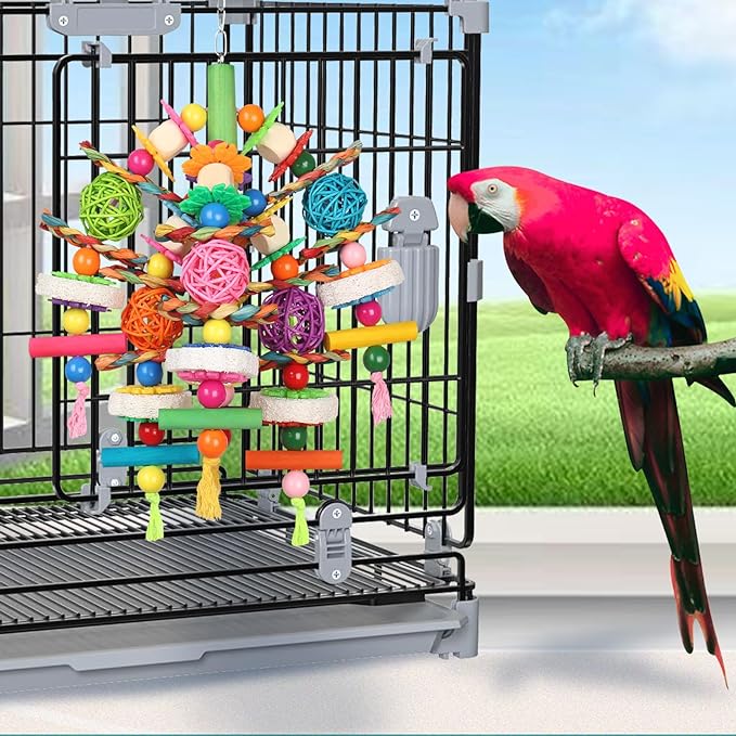 Parrot Toys, Large and Medium-Sized Bird Chew Toys, Suitable for African Gray,Macaws and Various Types of Amazon Parrots