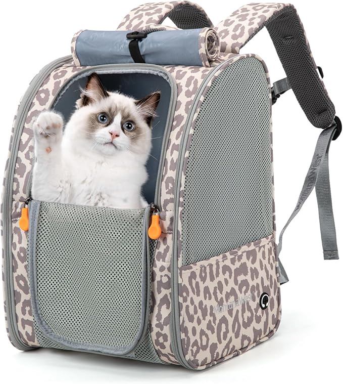 Montana West Cat Carrier Backpack for Small Medium Dog & Puppies with Blackout Curtains for Outdoor Adventures Travel Bag