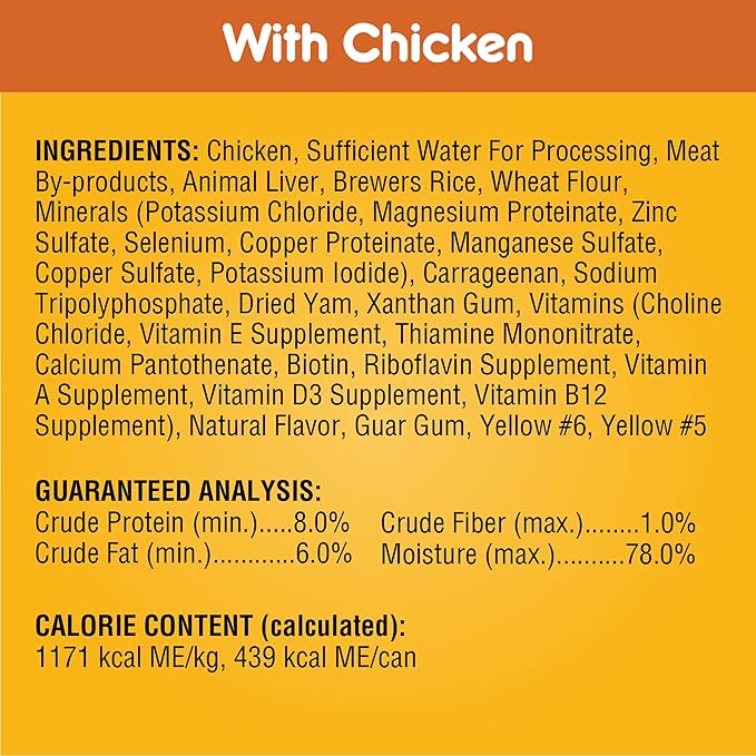 PEDIGREE CHOPPED GROUND DINNER Adult Canned Soft Wet Dog Food Variety Pack, with Chicken and with Beef, 13.2 oz. Cans (Pack of 12)