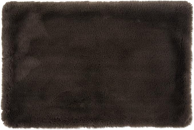 Bone Dry Faux Fur Pet Cage Liner, XX-Large - 27 x 42", Brown