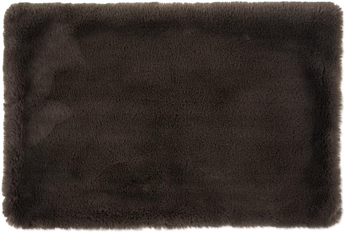 Bone Dry Faux Fur Pet Cage Liner, X-Large - 22 x 36", Brown