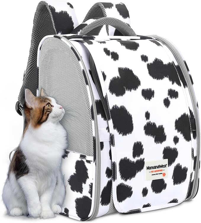 Montana West Cat Carrier Backpack for Small Medium Dog & Puppies with Blackout Curtains for Outdoor Adventures Travel Bag