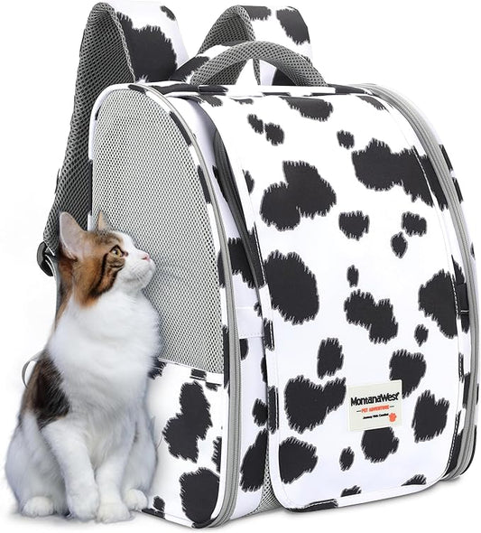 Montana West Cat Carrier Backpack for Small Medium Dog & Puppies with Blackout Curtains for Outdoor Adventures Travel Bag