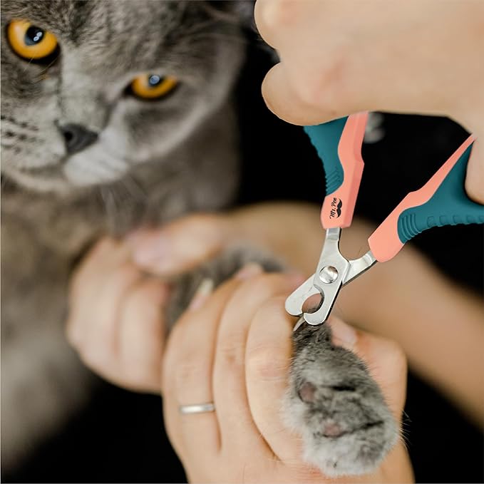 Mr. Pen-Cat Nail Clipper, Peach & Teal, Cat Nail Trimmer, Cat Nail Clippers, Cat Claw Clippers, Cat Clippers for Nails, Pet Nail Clippers, Kitten Nail Clipper, Small Dog Nail Clipper, Cat Claw Trimmer