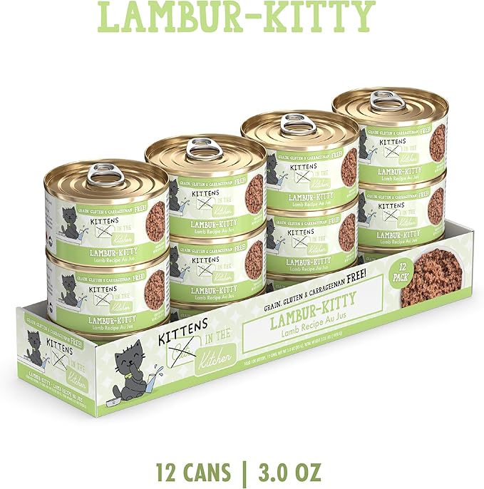 Weruva Cats in The Kitchen Kitten, Lambur-kitty, 3oz Can (Pack of 12)