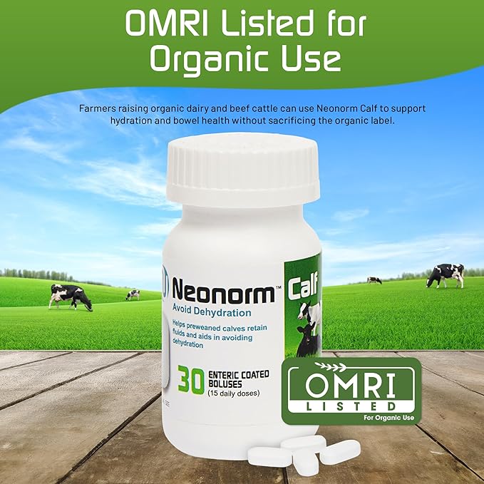 Jaguar Animal Health Neonorm Calf - Enteric Coated Supplement Boluses for Proper Hydration & Bowel Health - Plant-Based Product for Pre-Weaned Calves (30 Count)