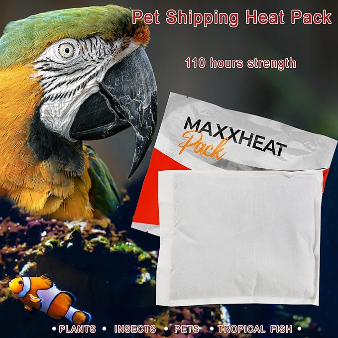 MaxxHeat 110 Hour Shipping Heat Pack - 1 Pack - Veteran Owned | Extended Heat for Marine Animals, Insects, Coral, Fish, Invertebrates, Flowers, and Plants | Tropical Fish - South Shore Retail, Inc.