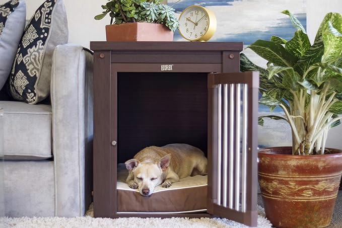 New Age Pet ecoFLEX Pet Crate/End Table, Medium, Russet