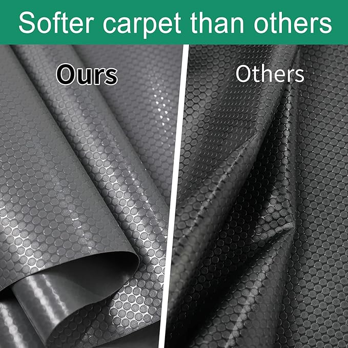 Bearded Dragon Tank Accessories, Reptile Mat, Reptile Terrarium Substrate Liner for Leopard Gecko, Lizard, Snake, Tortoise, Iguana Non-Adhesive Reptile Flooring (18"x36" Grey)