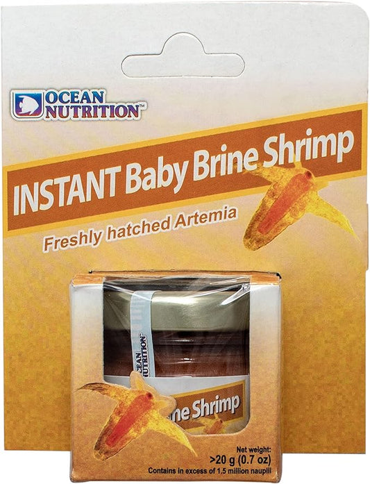 Ocean Nutrition Instant Baby Brine Shrimp 0.7-Ounces (20 Grams) Jar | Ready to Use Aquarium Fish Food Artemia Nauplii in Saline Solution | Saltwater Marine Freshwater Feeding Fry Larvae Reef