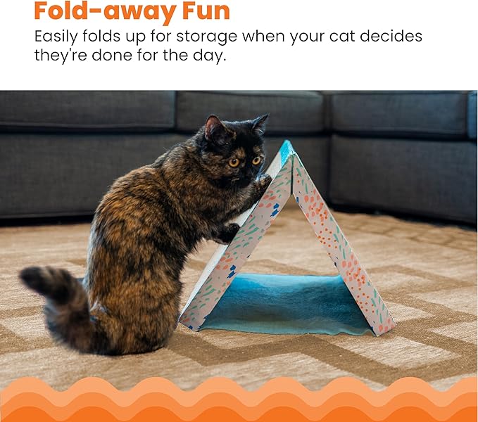 Catstages Fold Away Tunnel and Corrugated Cat Scratcher