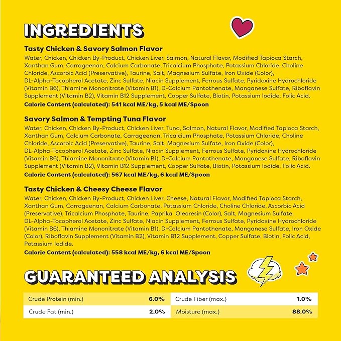 Temptations Lickable Spoons Adult Wet Cat Treat, 10 Grams, Variety Pack of 48