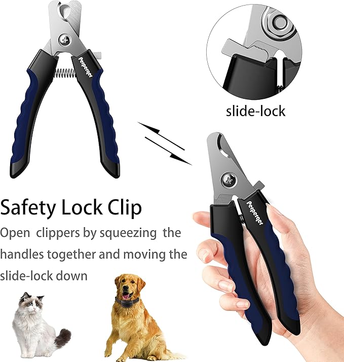 Dog Nail Clippers,Dog Nail Trimmers with Safety Guard for Small Medium Large Breed Dog & Cat to Avoid Over Cutting,Professional Grooming Tool with Quick Sensor and Dog Nail File